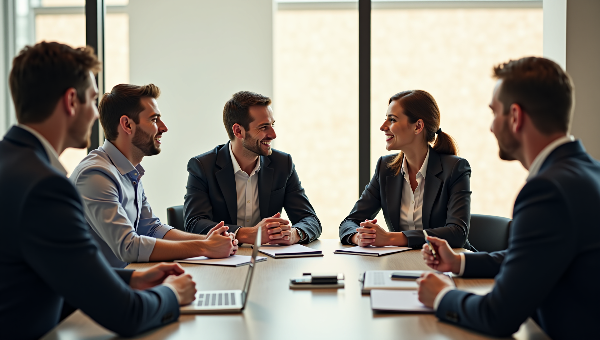 Professional meeting in a conference room
